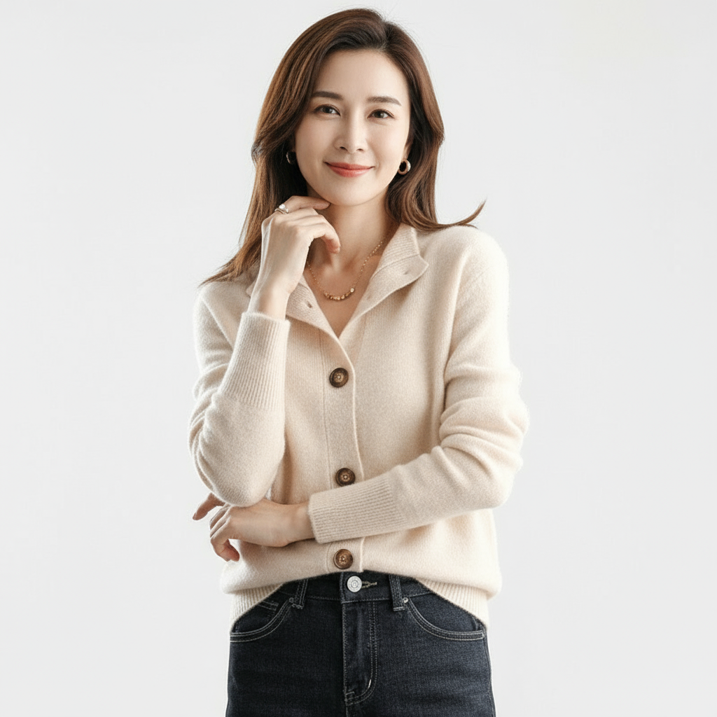 Rowen Women’s Button-Up Knit Jumper | Soft, Elegant & Effortlessly Versatile