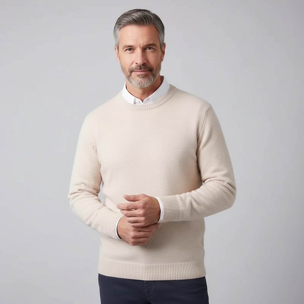 Halewood Men’s Classic Crew Neck Jumper | Soft, Refined & Everyday Essential