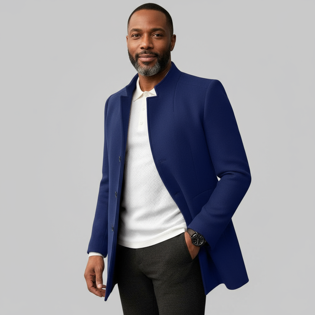 Averton Men’s Wool Blend Overcoat | Timeless Elegance & Modern Fit