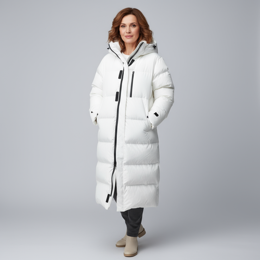 Alina Women’s Long Puffer Coat | Oversized Hooded Winter Jacket