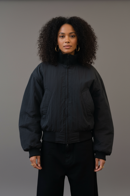 Rhea Women’s Bomber Jacket | Oversized Zip-Up Streetwear Style