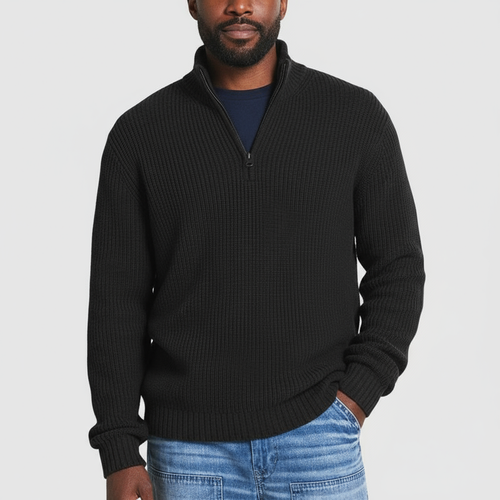 Redford Men’s Half Zip Knit Jumper | Warm, Casual & Effortlessly Versatile