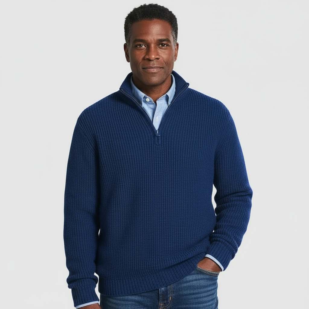 Redford Men’s Half Zip Knit Jumper | Warm, Casual & Effortlessly Versatile