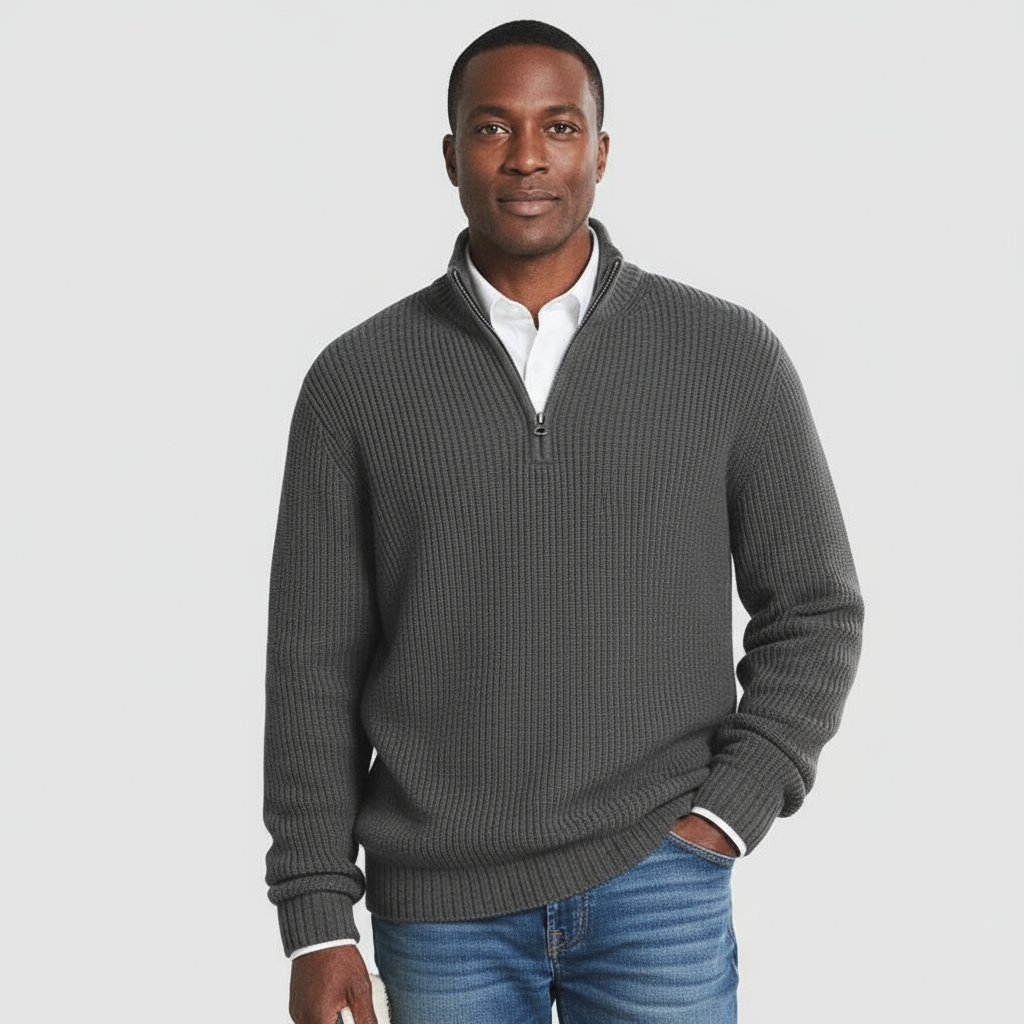 Redford Men’s Half Zip Knit Jumper | Warm, Casual & Effortlessly Versatile