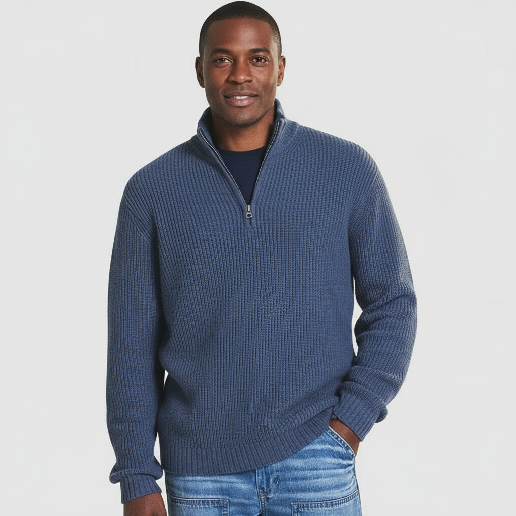 Redford Men’s Half Zip Knit Jumper | Warm, Casual & Effortlessly Versatile