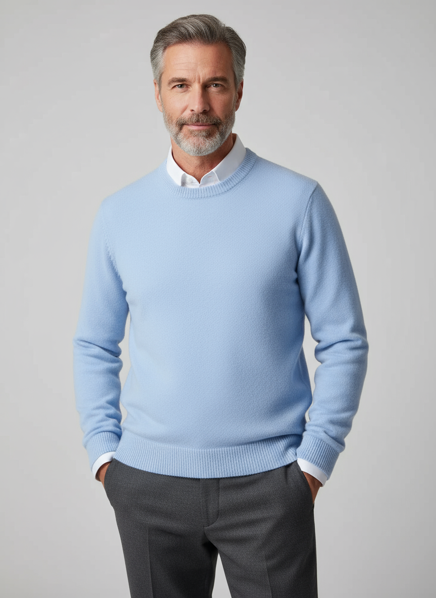 Halewood Men’s Classic Crew Neck Jumper | Soft, Refined & Everyday Essential