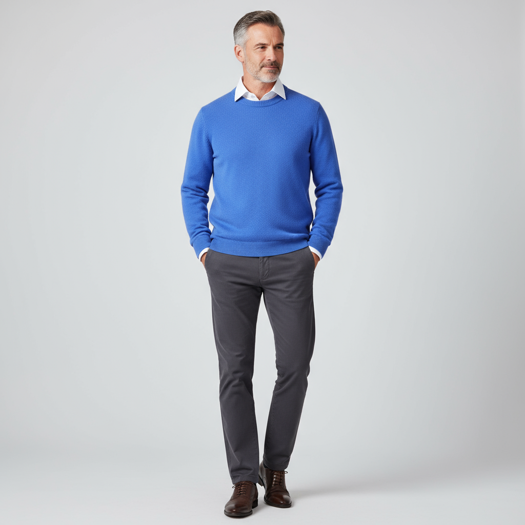 Halewood Men’s Classic Crew Neck Jumper | Soft, Refined & Everyday Essential