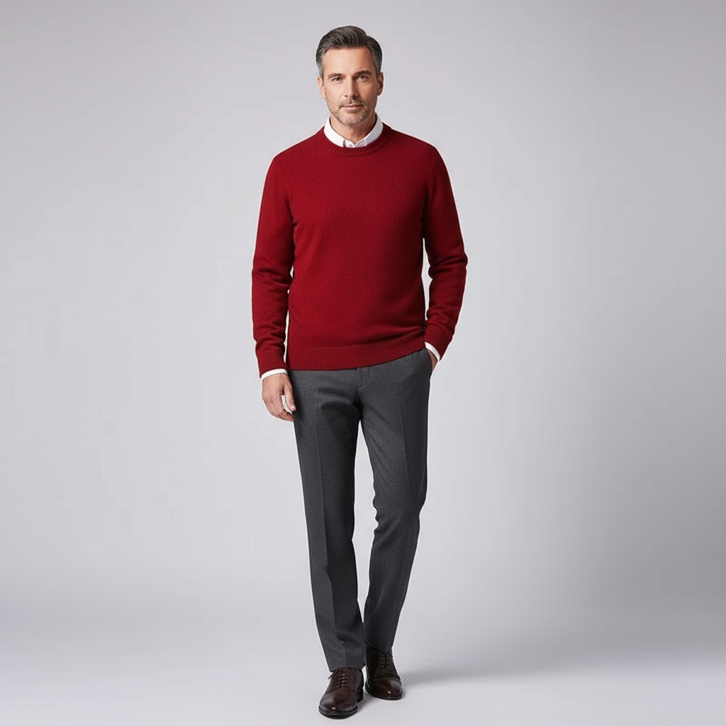 Halewood Men’s Classic Crew Neck Jumper | Soft, Refined & Everyday Essential