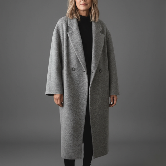 Maren Women’s Oversized Wool Coat | Long Double-Breasted Winter Jacket