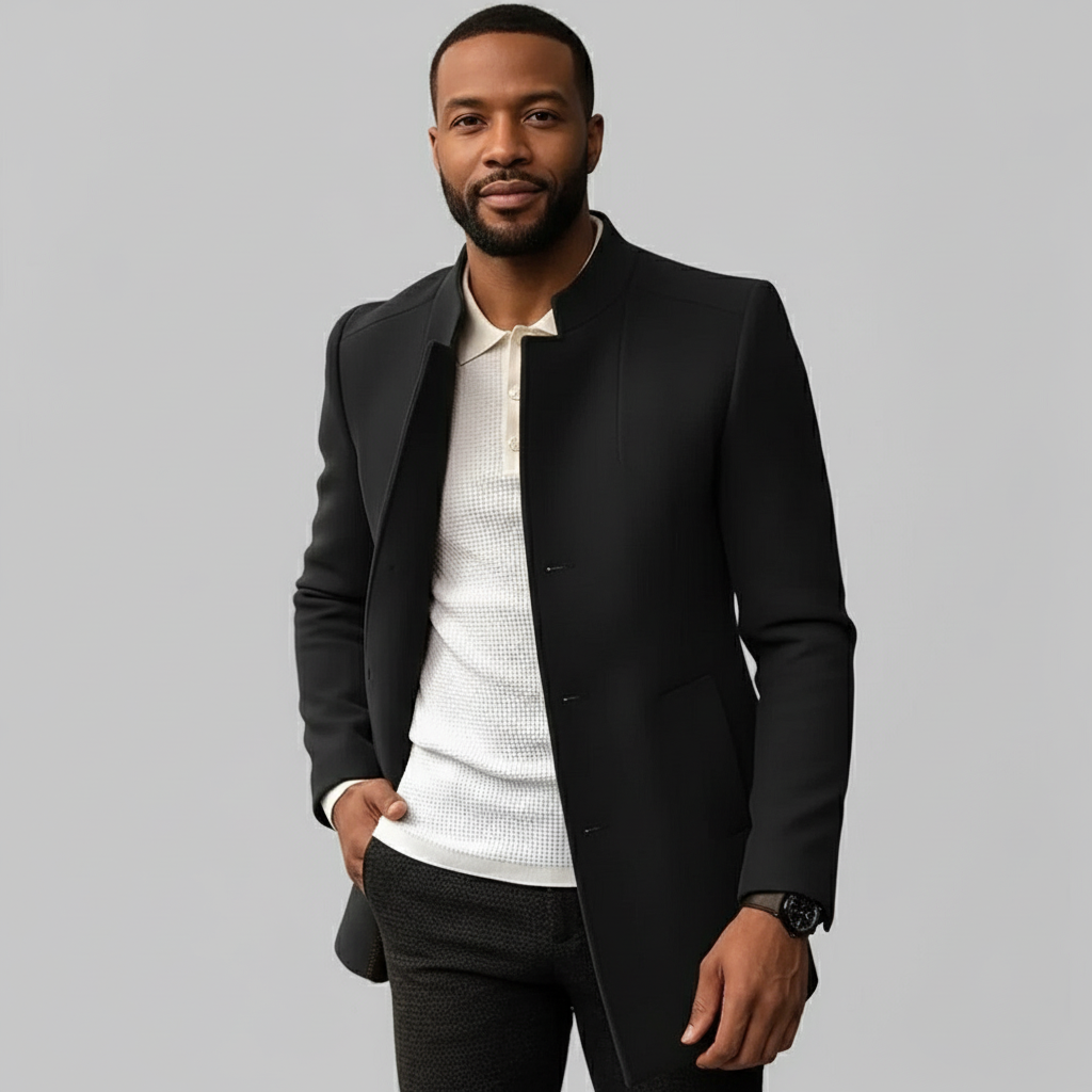 Averton Men’s Wool Blend Overcoat | Timeless Elegance & Modern Fit