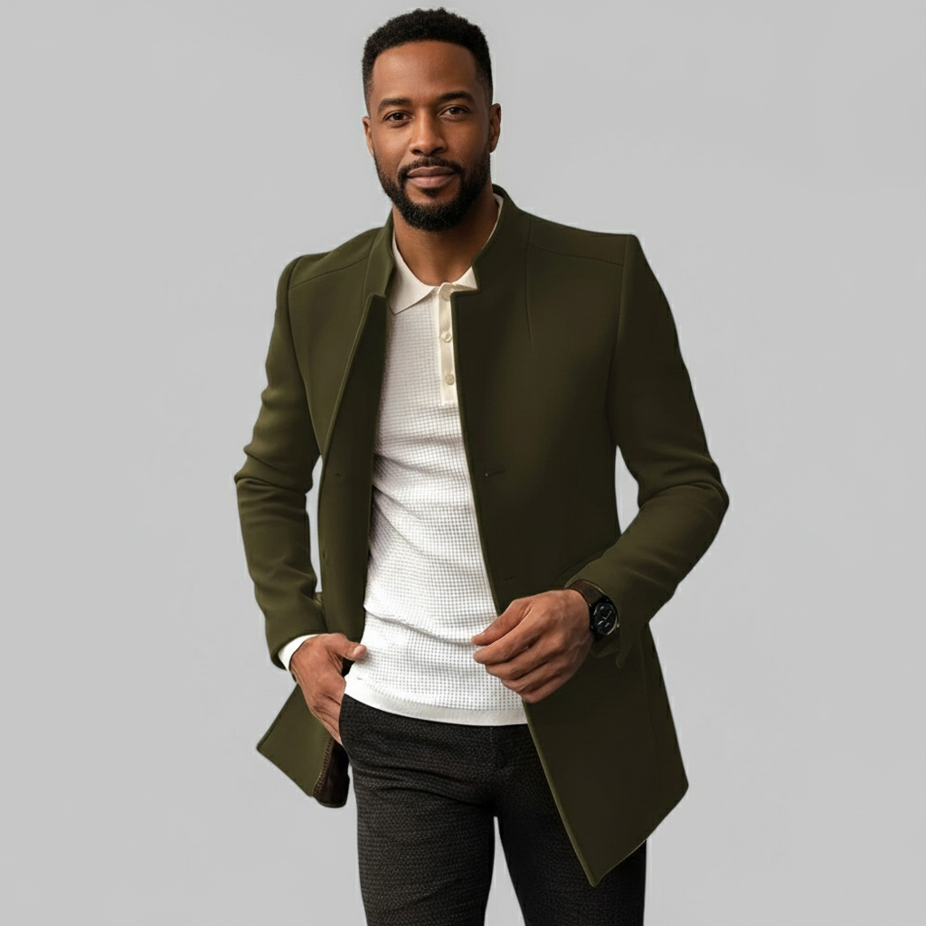 Averton Men’s Wool Blend Overcoat | Timeless Elegance & Modern Fit