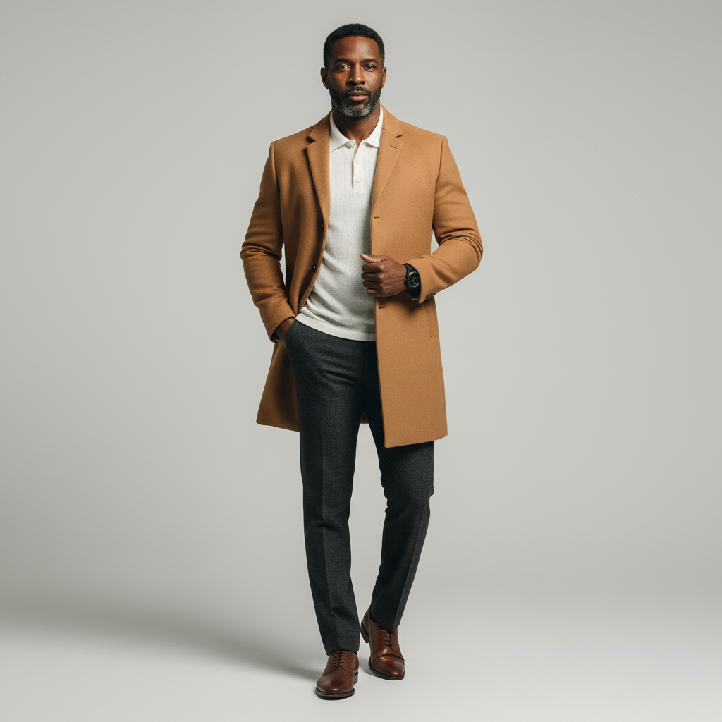 Averton Men’s Wool Blend Overcoat | Timeless Elegance & Modern Fit