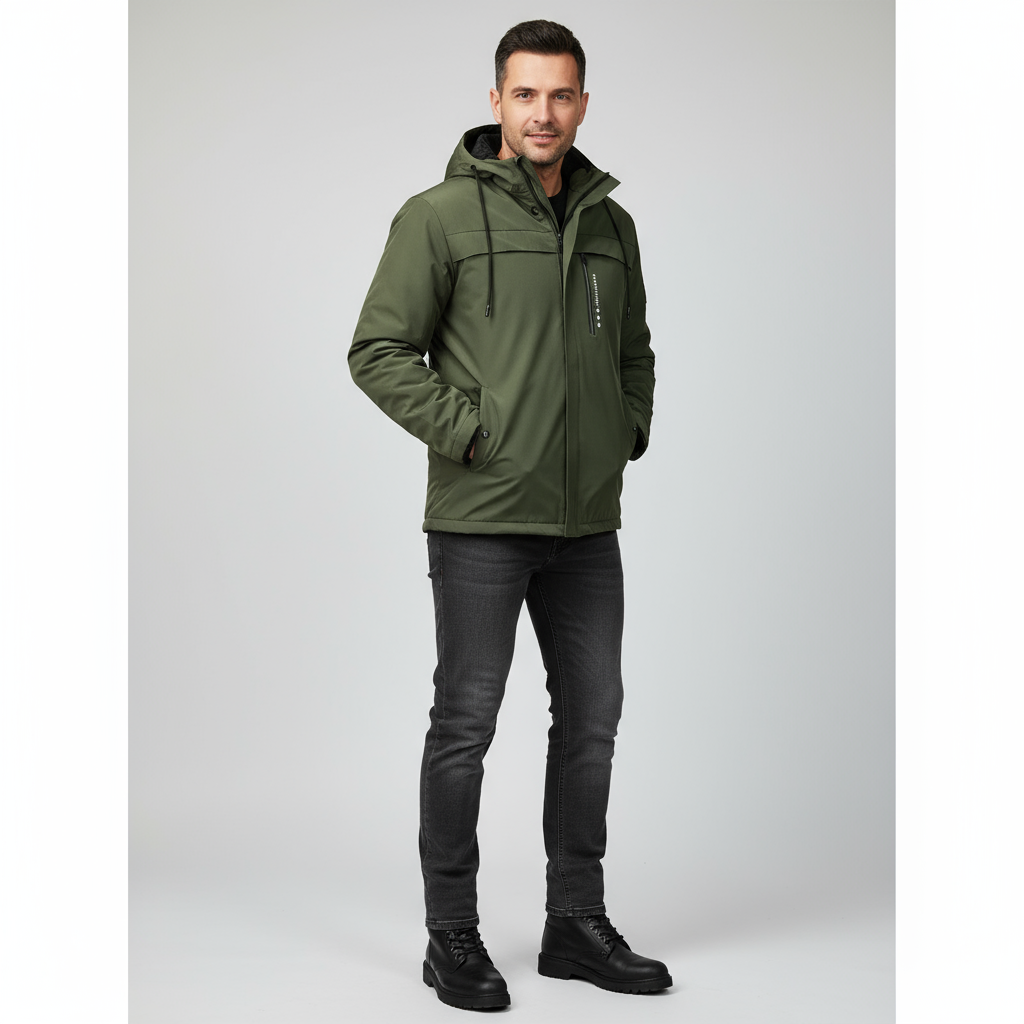 Marlowe Men’s Casual Stand Collar Jacket | Lightweight, Modern & Everyday Essential