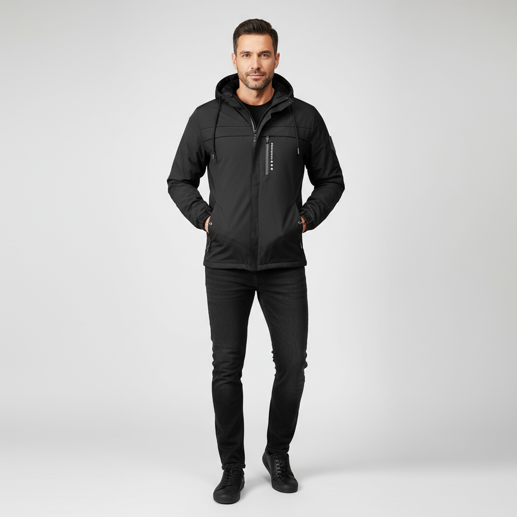 Marlowe Men’s Casual Stand Collar Jacket | Lightweight, Modern & Everyday Essential