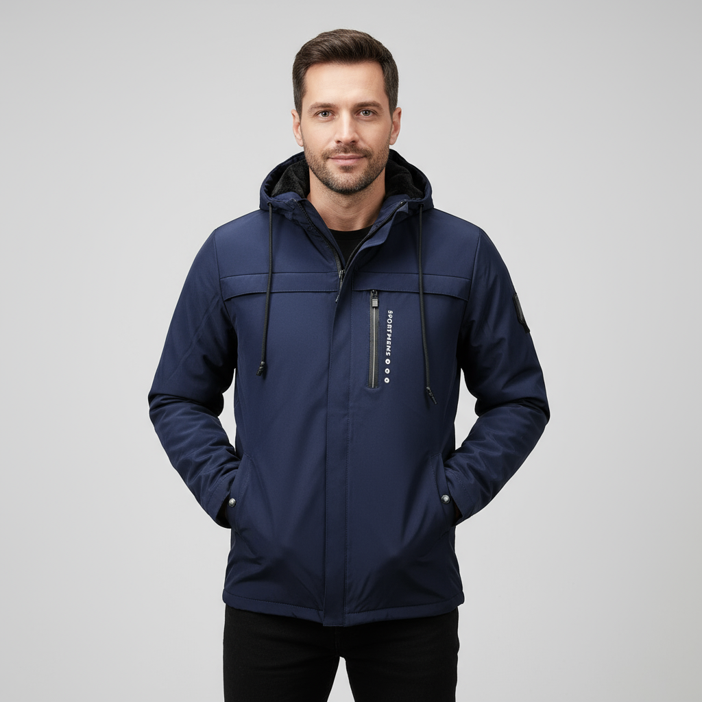 Marlowe Men’s Casual Stand Collar Jacket | Lightweight, Modern & Everyday Essential