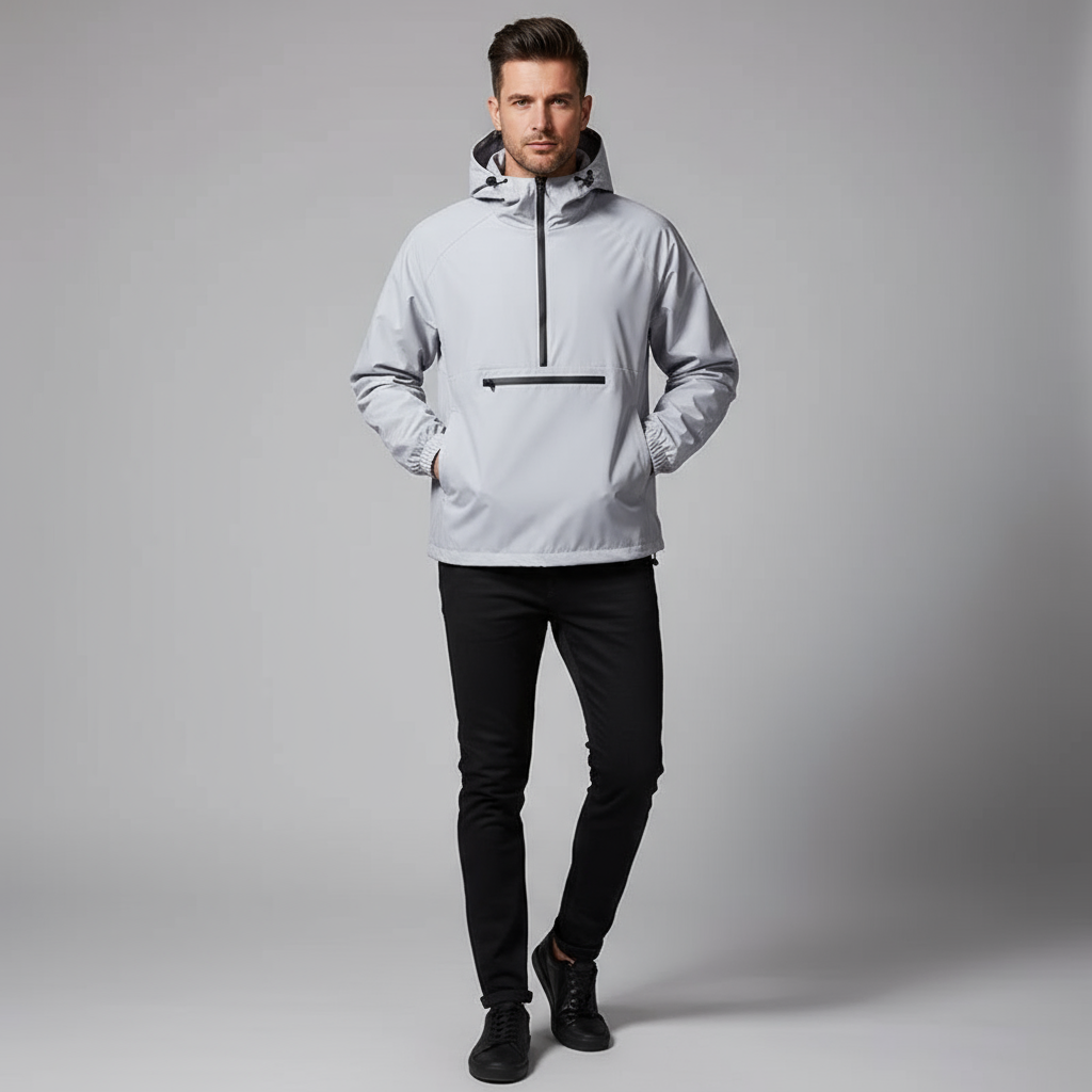 Eli Men’s Windbreaker Jacket | Lightweight Hooded Outdoor Pullover