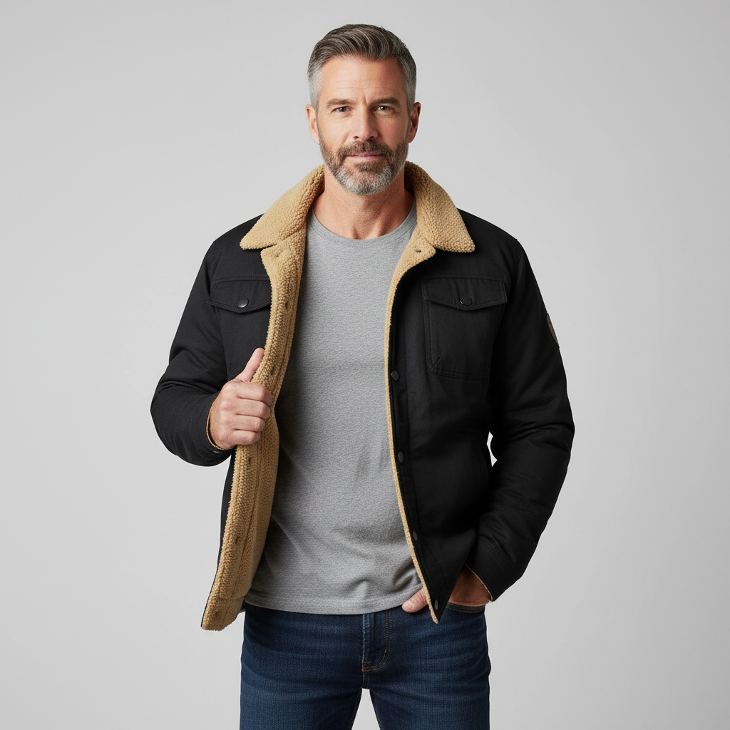 Eastmere Men’s Sherpa-Lined Jacket | Warm, Durable & Classic Design