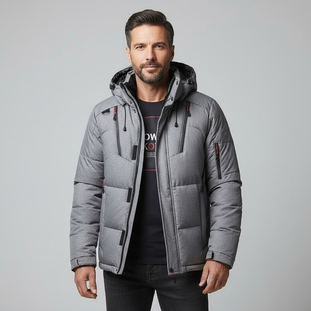 Valmere Men’s Winter Puffer Jacket | Insulated, Windproof & Urban-Ready