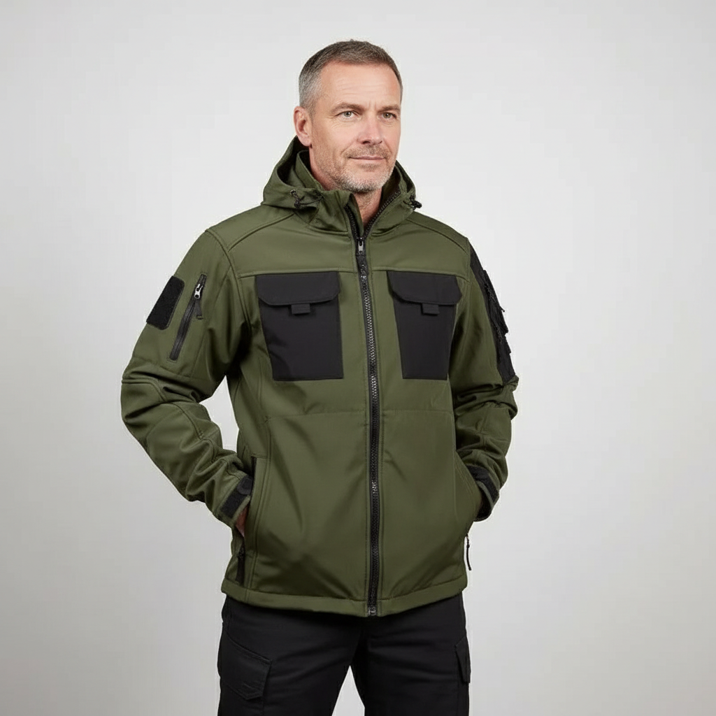 Ravencore Men’s Tactical Softshell Jacket | Windproof, Functional & Outdoor-Ready