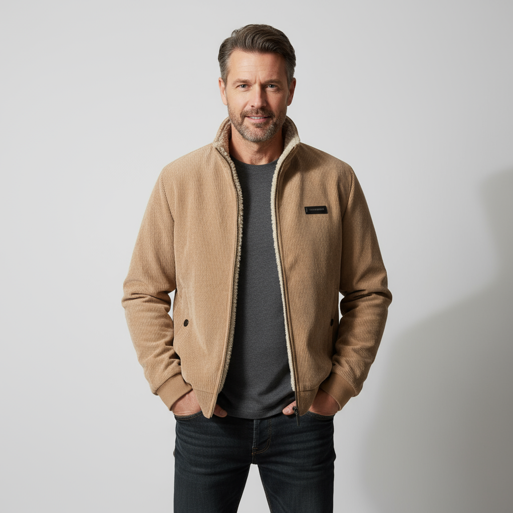Mason Men’s Corduroy Jacket | Fleece-Lined Casual Winter Coat