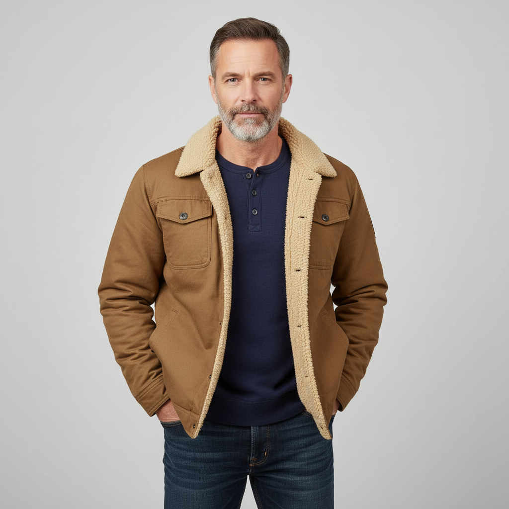 Eastmere Men’s Sherpa-Lined Jacket | Warm, Durable & Classic Design