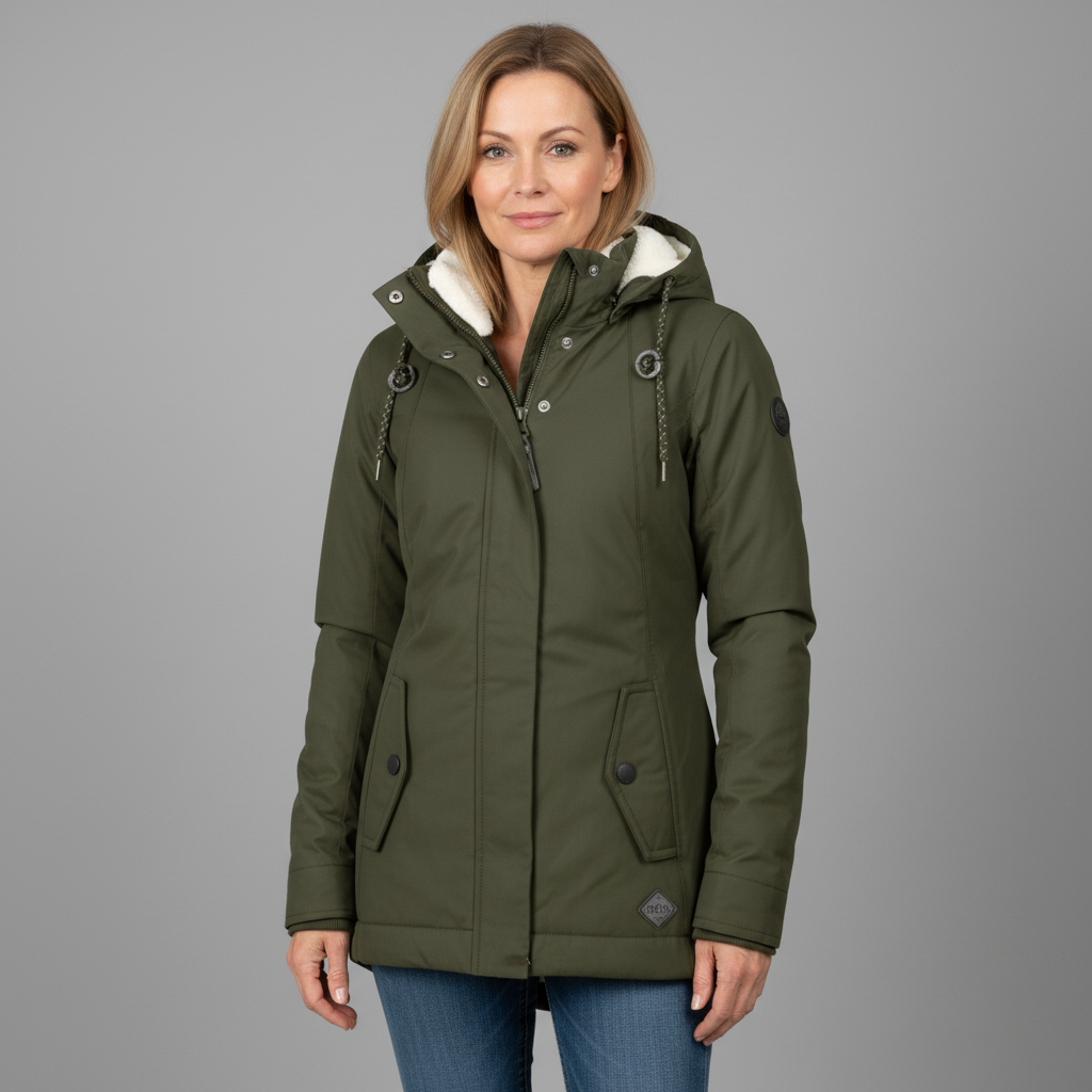 Nerina Women’s Winter Jacket | Fleece-Lined Hooded Coat