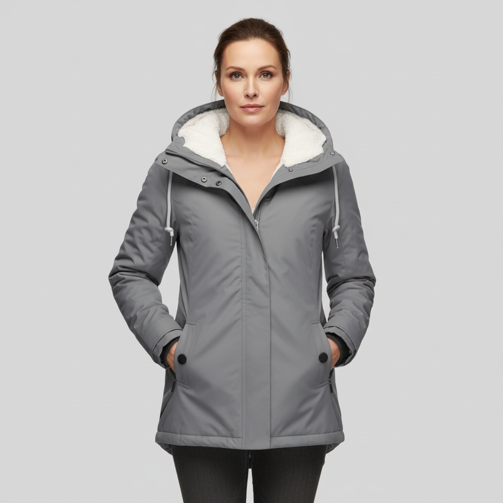 Nerina Women’s Winter Jacket | Fleece-Lined Hooded Coat