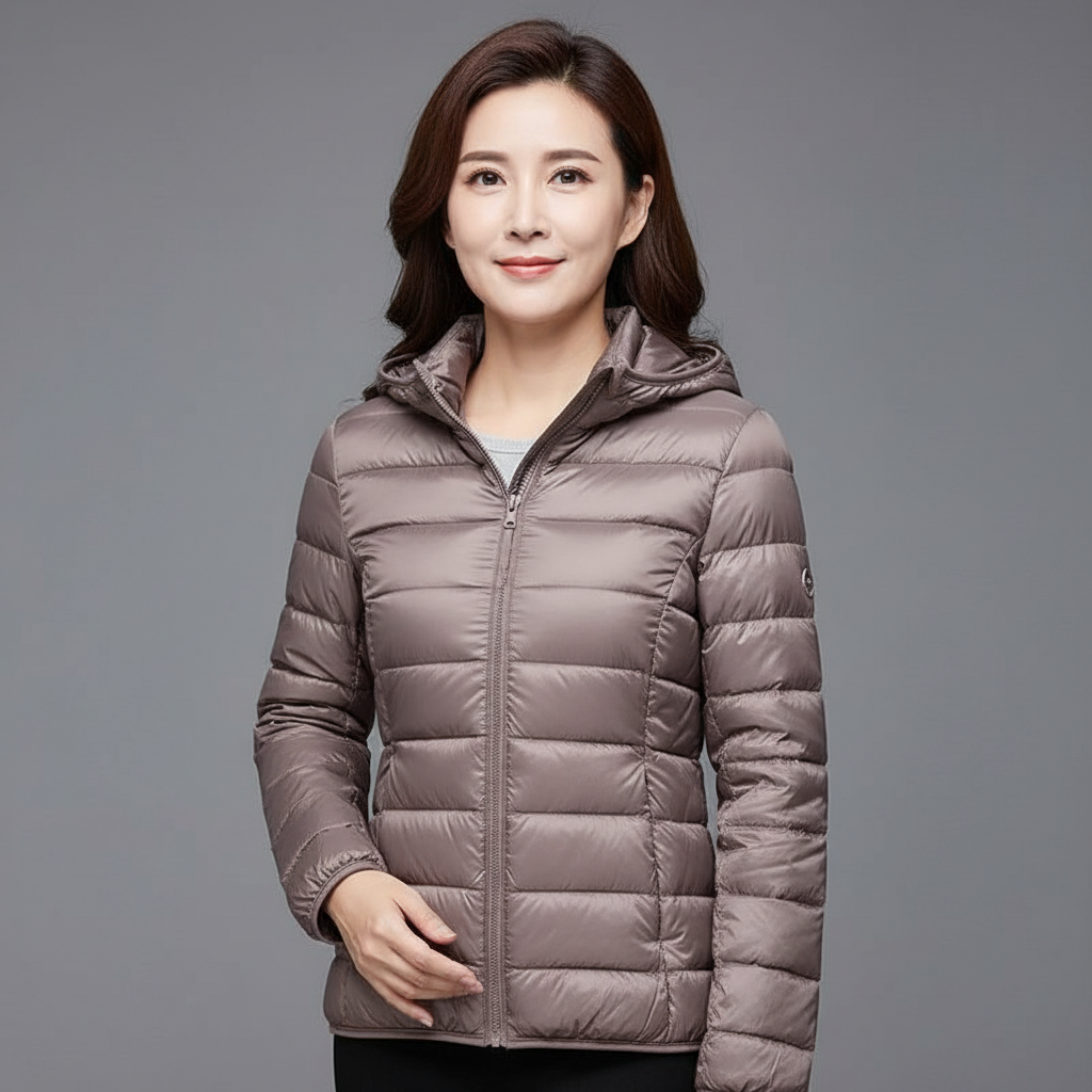 Lunara Women’s Lightweight Puffer Jacket | Quilted Coat with Optional Hood