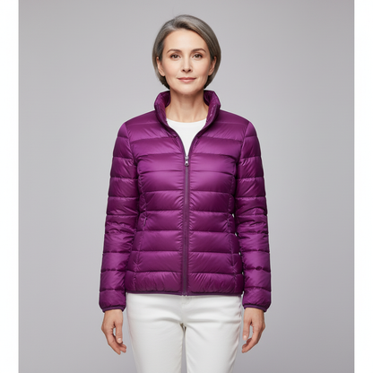 Lunara Women’s Lightweight Puffer Jacket | Quilted Coat with Optional Hood