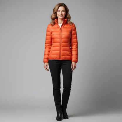 Lunara Women’s Lightweight Puffer Jacket | Quilted Coat with Optional Hood
