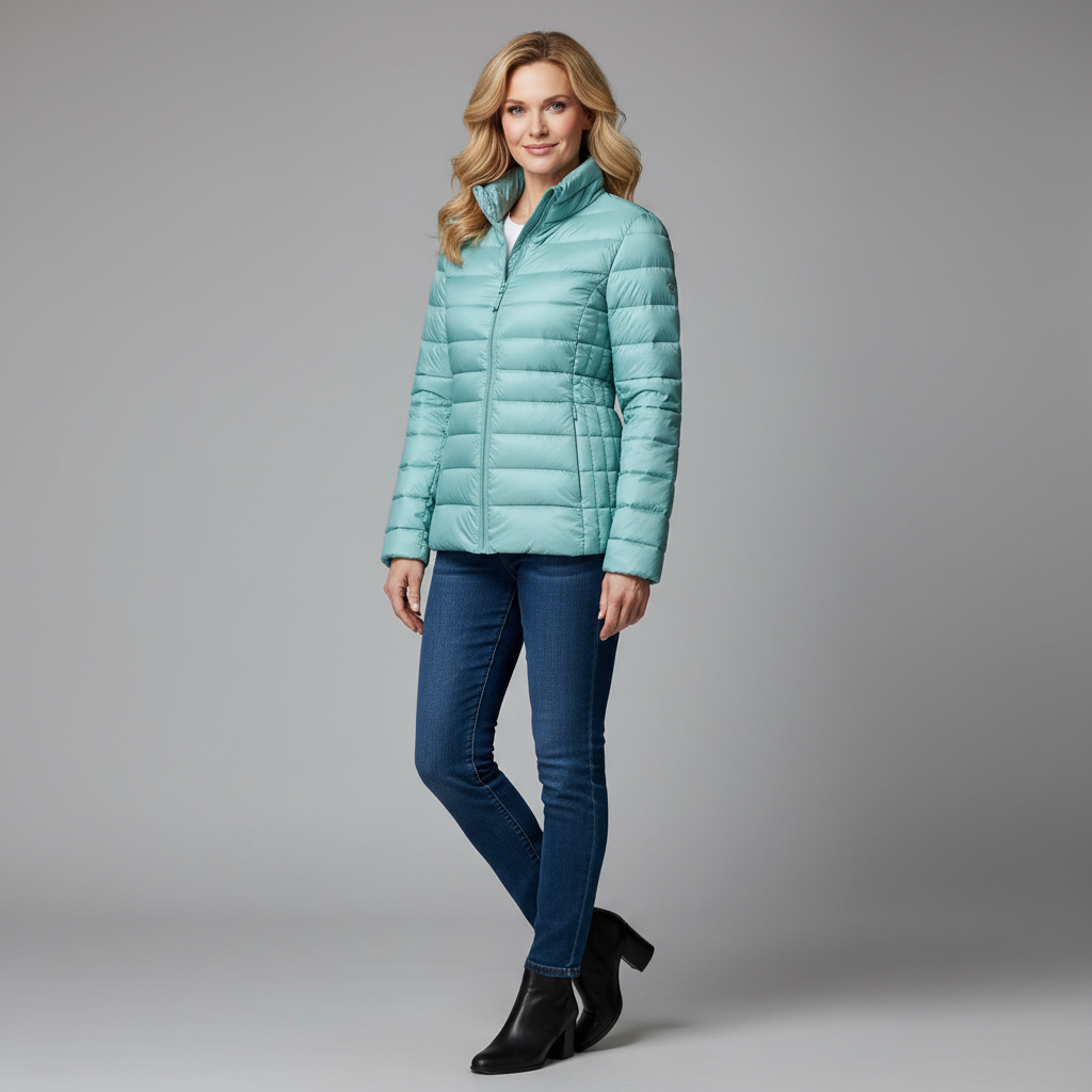 Lunara Women’s Lightweight Puffer Jacket | Quilted Coat with Optional Hood