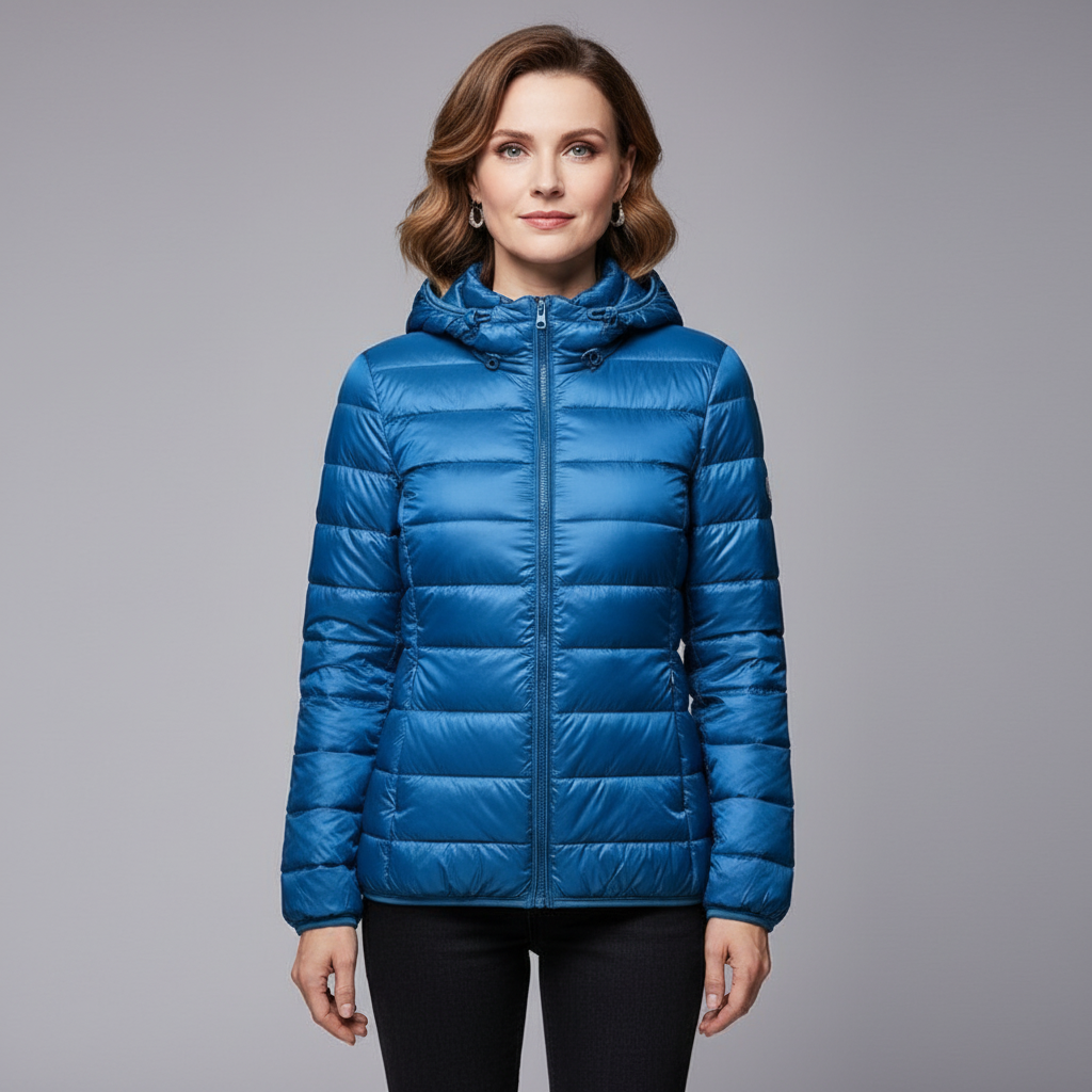 Lunara Women’s Lightweight Puffer Jacket | Quilted Coat with Optional Hood