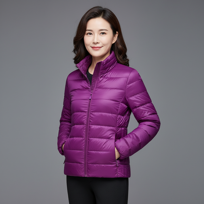 Lunara Women’s Lightweight Puffer Jacket | Quilted Coat with Optional Hood