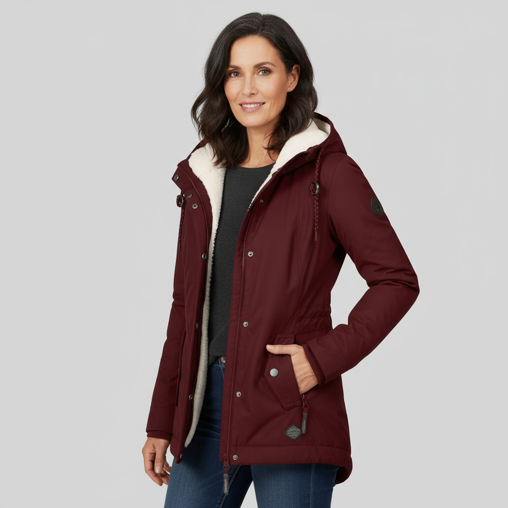 Nerina Women’s Winter Jacket | Fleece-Lined Hooded Coat