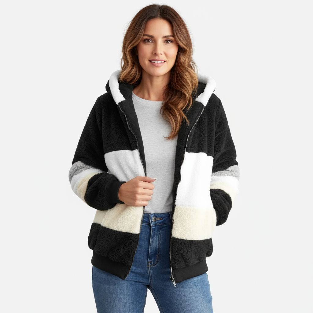 Amara Women’s Faux Fur Jacket | Oversized Hooded Winter Coat