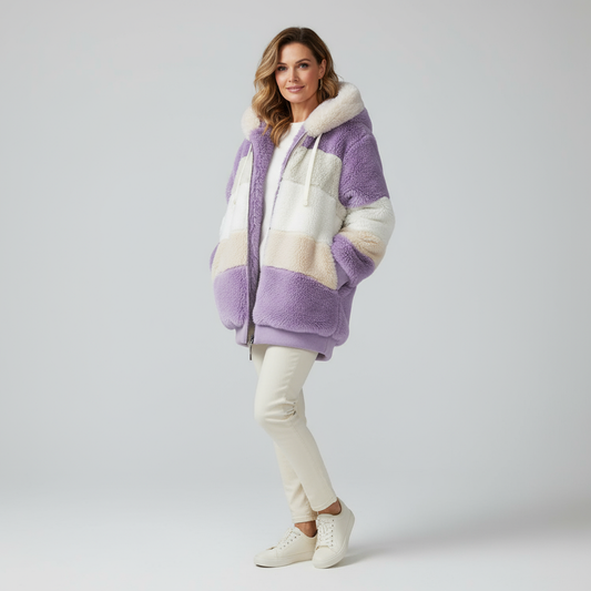 Amara Women’s Faux Fur Jacket | Oversized Hooded Winter Coat