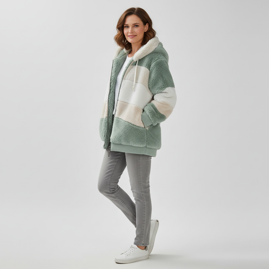 Amara Women’s Faux Fur Jacket | Oversized Hooded Winter Coat