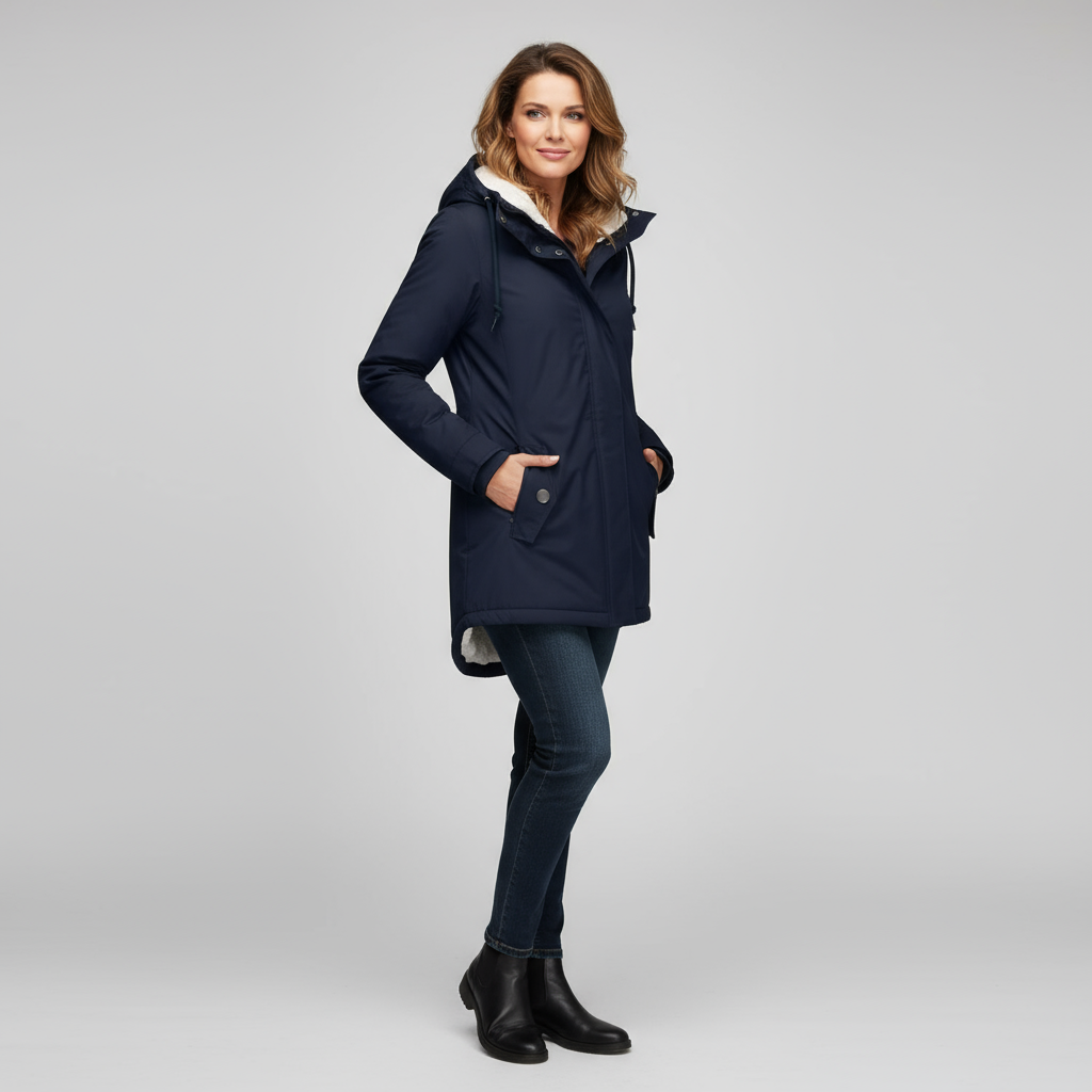 Nerina Women’s Winter Jacket | Fleece-Lined Hooded Coat