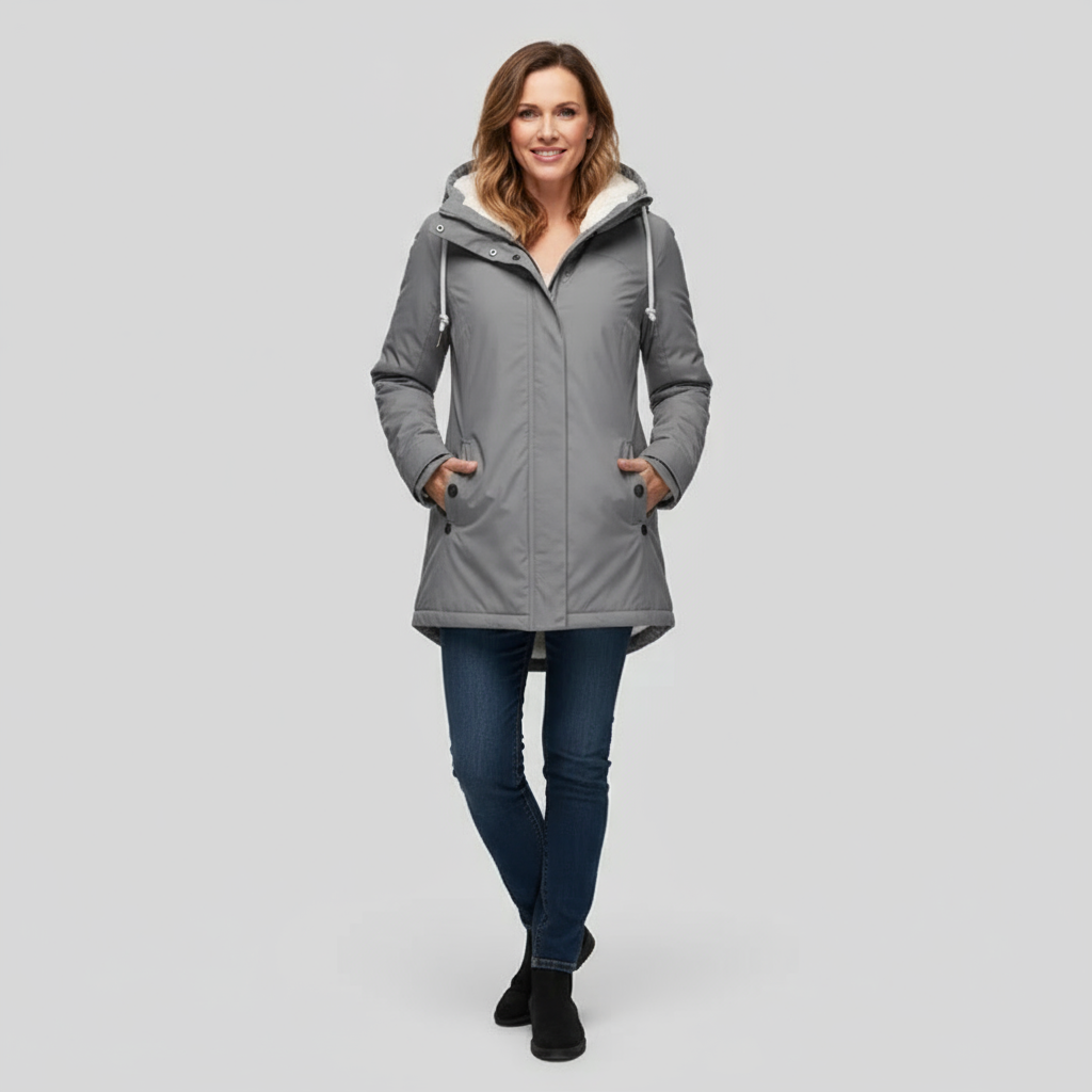 Nerina Women’s Winter Jacket | Fleece-Lined Hooded Coat