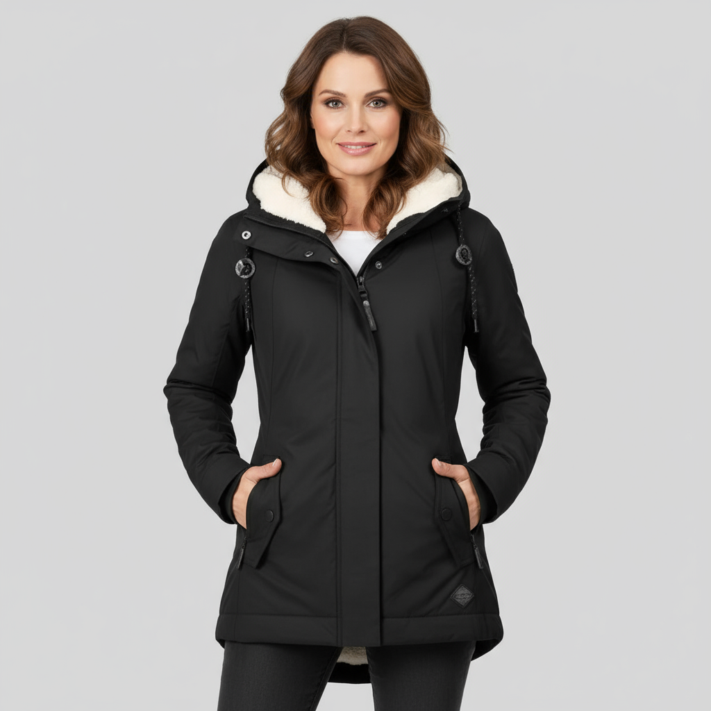 Nerina Women’s Winter Jacket | Fleece-Lined Hooded Coat