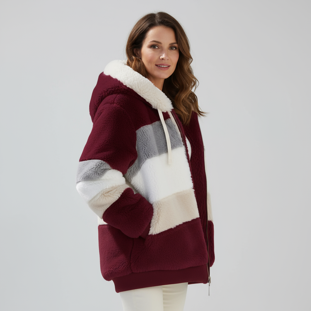 Amara Women’s Faux Fur Jacket | Oversized Hooded Winter Coat