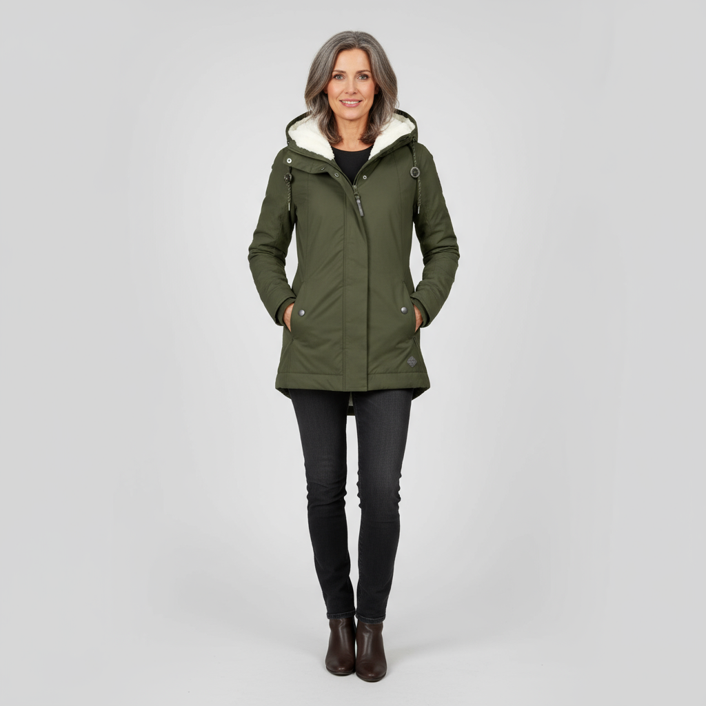 Nerina Women’s Winter Jacket | Fleece-Lined Hooded Coat